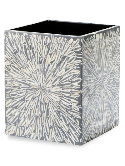 Ladorada Almendro Wood & Cow Bone Wastebin In Gray Almendro