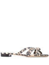 Loeffler Randall Leopard Print Eveline Sandals In Brown