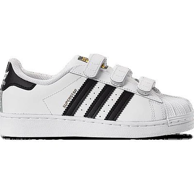 Adidas Originals Adidas Little Kids' Originals Superstar Hook-and-loop Casual Shoes In White/black