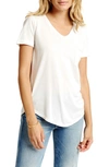 Sol Angeles Sol Essential Torque Short-sleeve V-neck Tee In D White