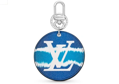 Pre-owned Louis Vuitton  Key Holder And Bag Charm Lv Escale Blue