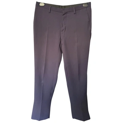 Pre-owned Lanvin Trousers In Purple