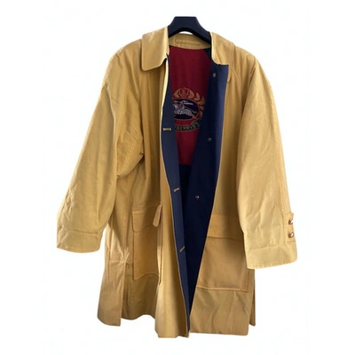 Pre-owned Burberry Yellow Cotton Coat