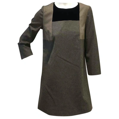 Pre-owned Joseph Wool Mini Dress In Anthracite
