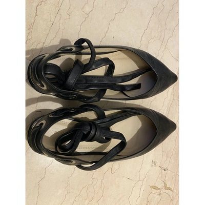 Pre-owned Sandro Spring Summer 2019 Leather Sandals In Black
