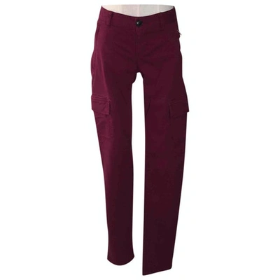 Pre-owned Emporio Armani Straight Jeans In Burgundy