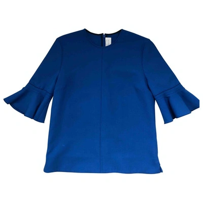 Pre-owned Victoria Victoria Beckham Blue Polyester Top