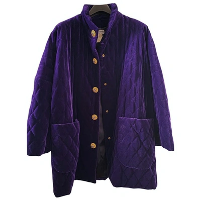 Pre-owned Guy Laroche Coat In Purple