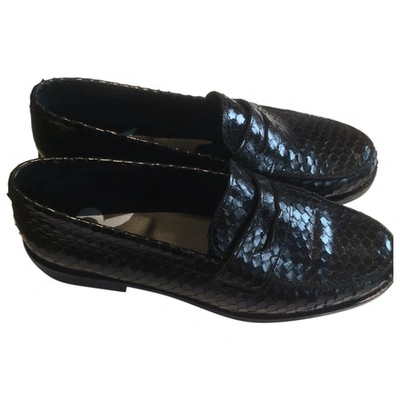 Pre-owned Roseanna Black Leather Flats