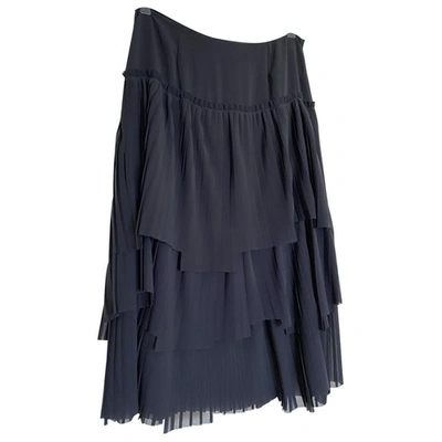 Pre-owned Nicole Farhi Mid-length Skirt In Black