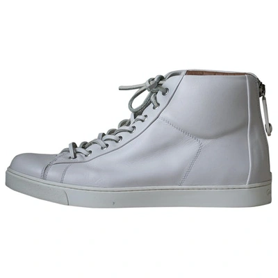 Pre-owned Gianvito Rossi Leather Trainers In White