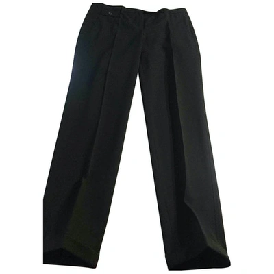 Pre-owned Seventy Wool Slim Pants In Black