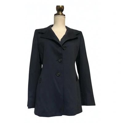 Pre-owned Akris Cashmere Suit Jacket In Navy