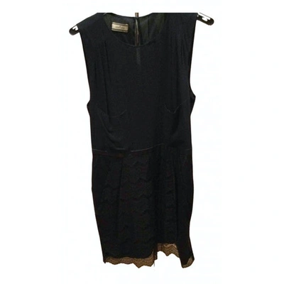 Pre-owned By Malene Birger Silk Mini Dress In Black
