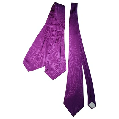Pre-owned Dior Silk Scarf & Pocket Square In Purple