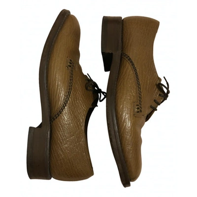 Pre-owned Loake Leather Lace Ups In Camel