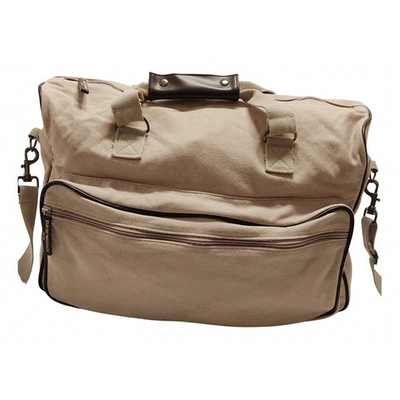 Pre-owned Emporio Armani Travel Bag In Camel