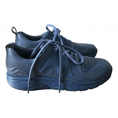 Pre-owned Camper Leather Low Trainers In Blue
