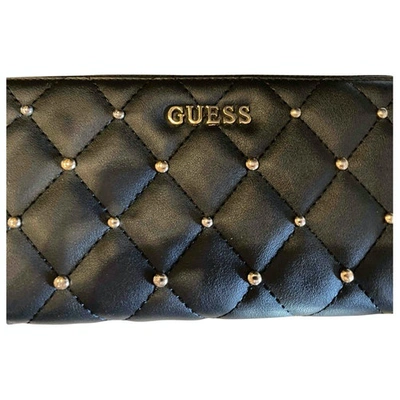 Pre-owned Guess Leather Wallet In Black