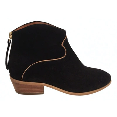 Pre-owned Mellow Yellow Leather Ankle Boots In Black