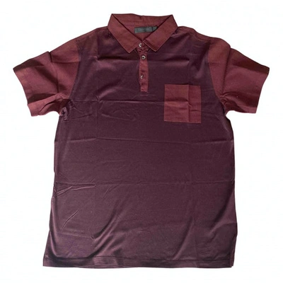 Pre-owned Calvin Klein Collection Polo Shirt In Burgundy
