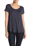 Bobeau Crossback Scoopneck T-shirt In Slate