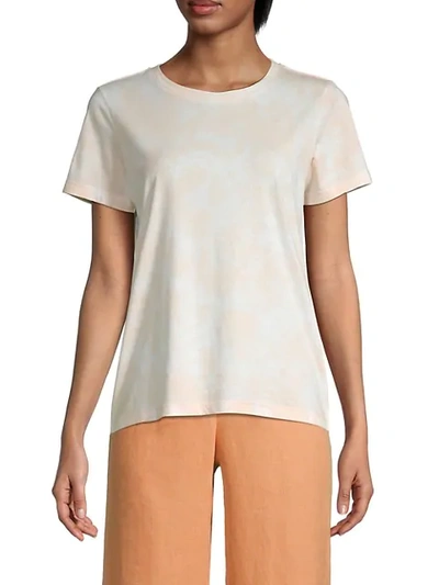 525 America Women's Tie-dye Cotton Tee In Peach Haze