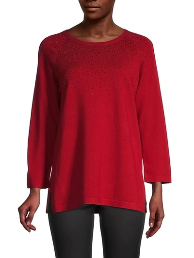 Karl Lagerfeld Women's Sequin Tunic In Admiral Red