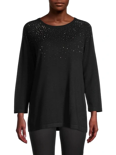 Karl Lagerfeld Sequin Tunic In Black