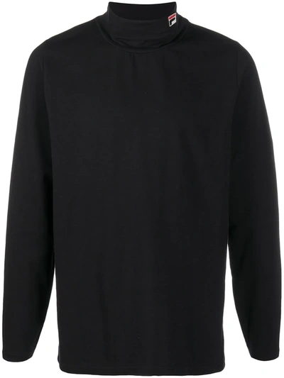 Fila 19th Roll Neck Long Sleeve Top In Black