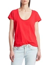 Rag & Bone The Slub U-neck T-shirt In Red