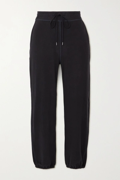 James Perse Brushed-jersey Track Pants In Blue