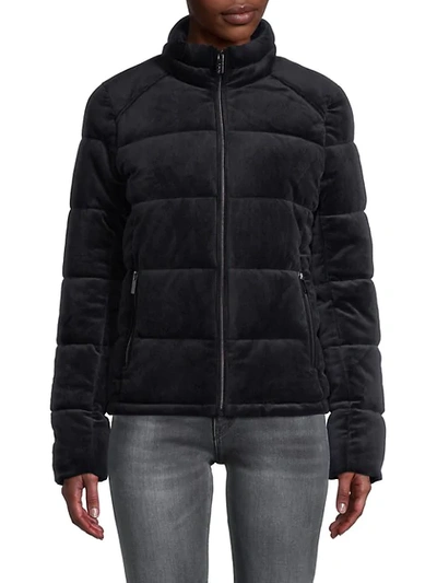 Marc New York Velvet Puffer In Black