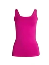 Theory Len Tubular Stretch Jersey Tank Top In Magenta