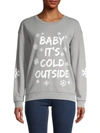 South Parade Baby It's Cold Outside Sweatshirt In Grey