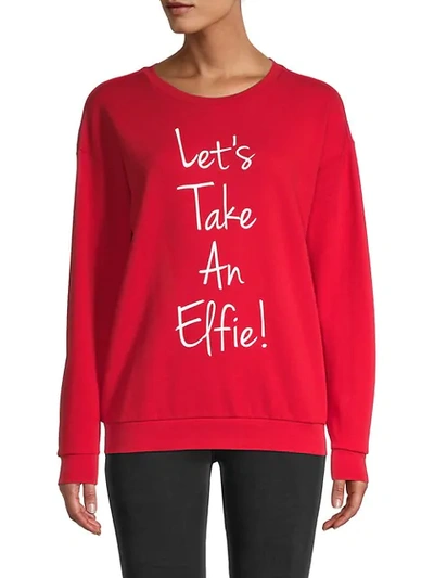 South Parade Elfie Cotton Sweatshirt In Red