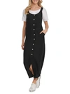 Dkny Scoopneck Pinafore Dress In Black