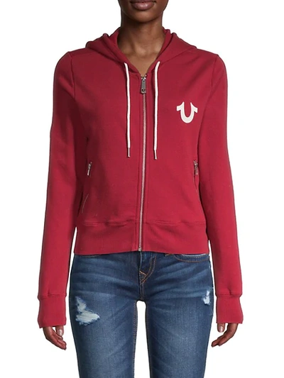 True Religion Women's Vintage-style Zip Hoodie In Bleed True