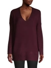 French Connection Ribbed Longline Sweater In Evening Wine