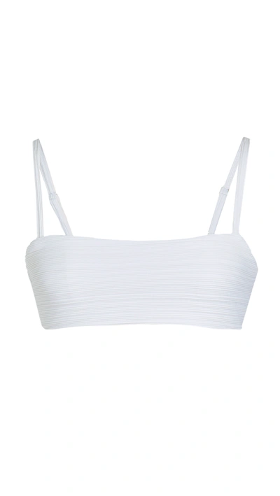 Mara Hoffman + Net Sustain Sia Ribbed Bikini Top In White