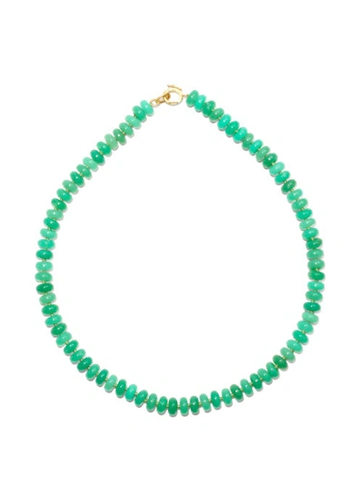 Irene Neuwirth Candy 18-karat Gold Chrysoprase Necklace In Green