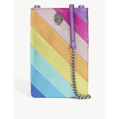 Kurt Geiger Womens Mult/other Rainbow Cross-body Leather Phone Bag