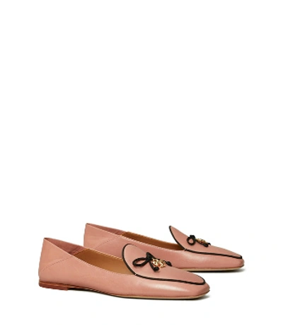 Tory Burch Tory Charm Two-tone Loafer In Rosa / Perfect Black