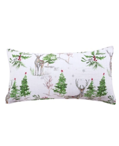 Levtex Villa Lugano Sleigh Bells Quilted Single King Pillow Sham In Green