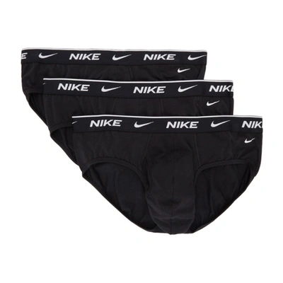 Nike Dri-fit 3-pack Everyday Performance Briefs In Black