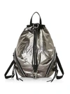 Rebecca Minkoff Women's Julian Metallic Nylon Backpack In Gunmetal