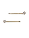 L Erickson Little Gem Bobby Pin In Crystal Gold