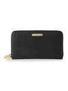 Gigi New York Large Leather Zip-around Wallet In Black