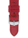 Michele Women's Alligator Leather Watch Strap/16mm In Garnet