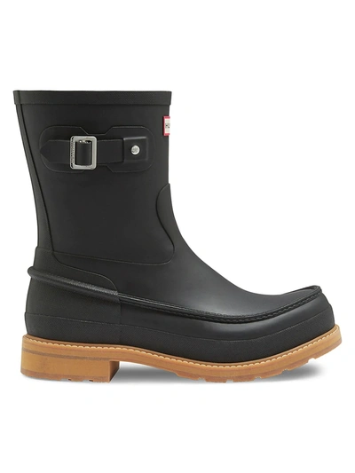 Hunter Original Moc Toe Short Boots In Black